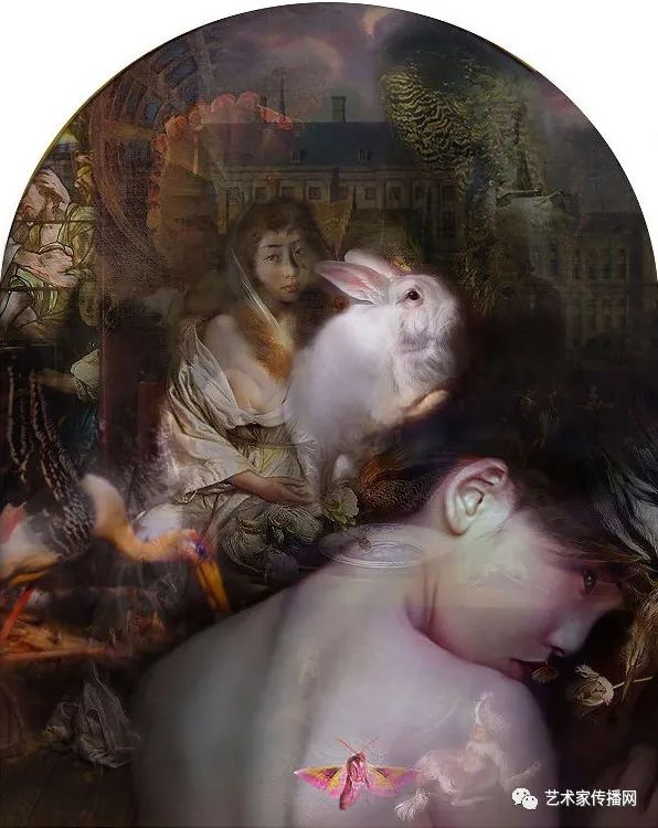 梦幻油画少女唯美图片,梦幻少女绘画图片