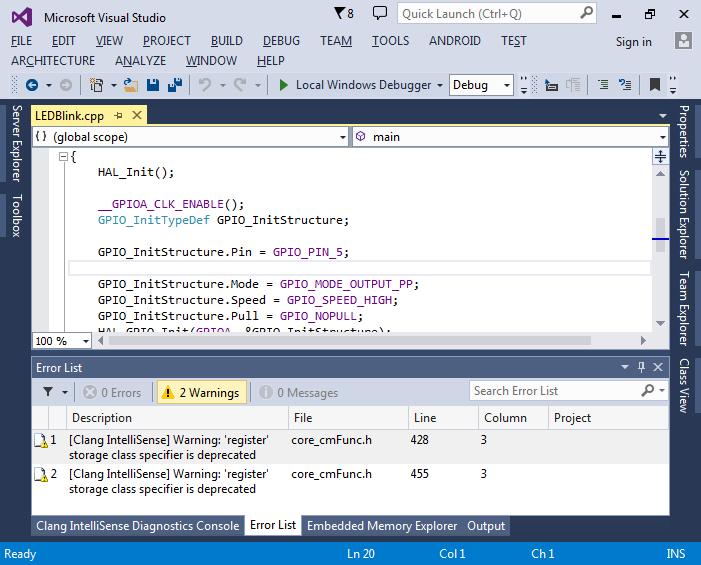 使用VisualGDB开发KeilMDK-ARM项目