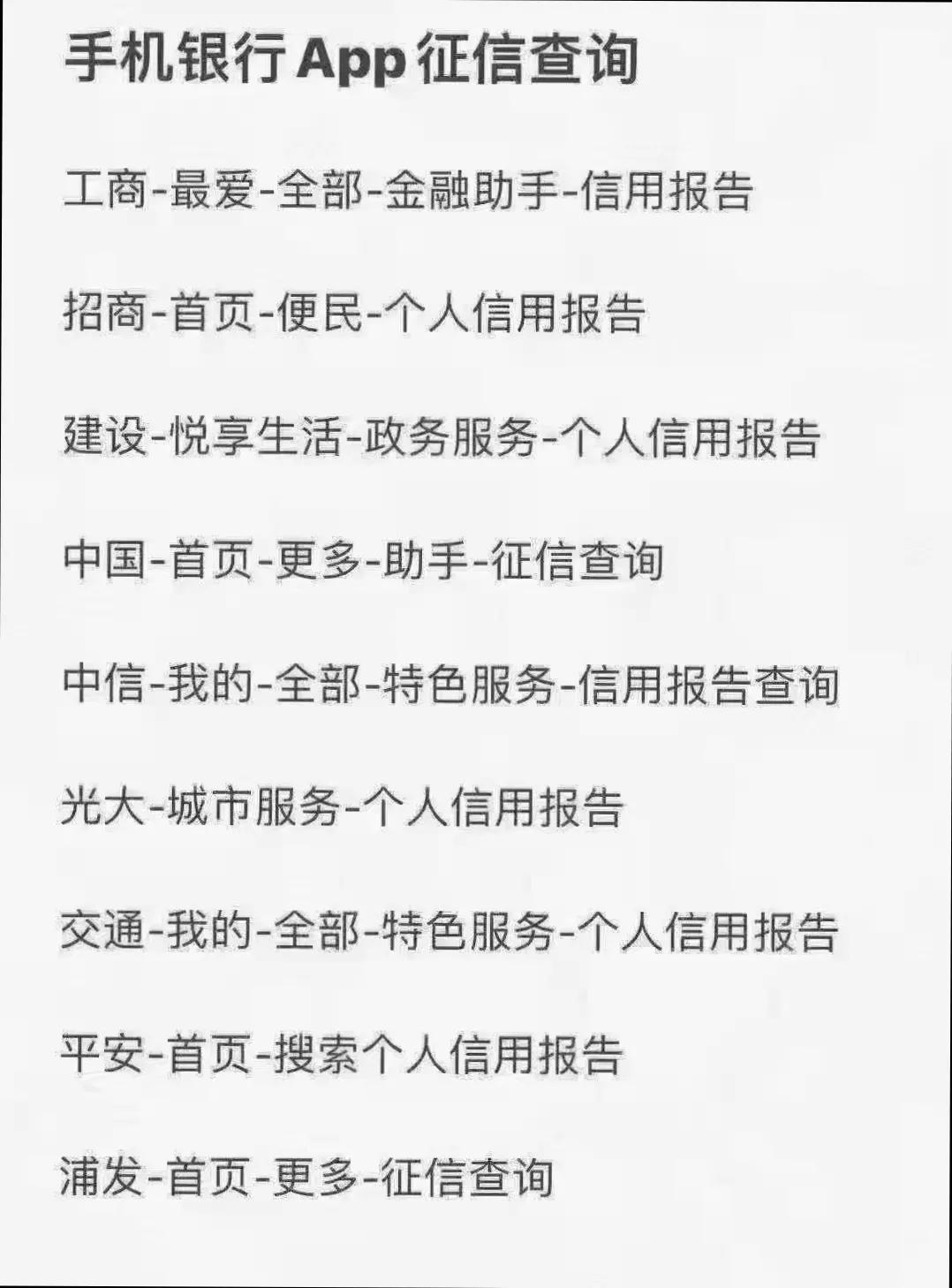 哪些银行app可以直接查征信,哪个银行app可以查征信详细版