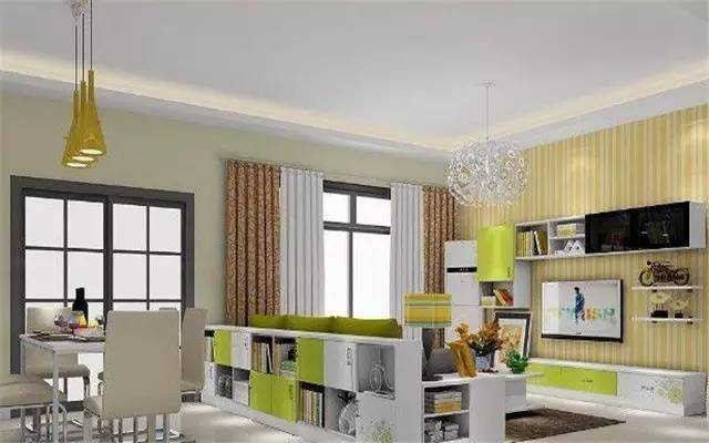 客厅和餐厅用鱼缸做隔断的效果图,自建房客厅与餐厅屏风隔断效果图