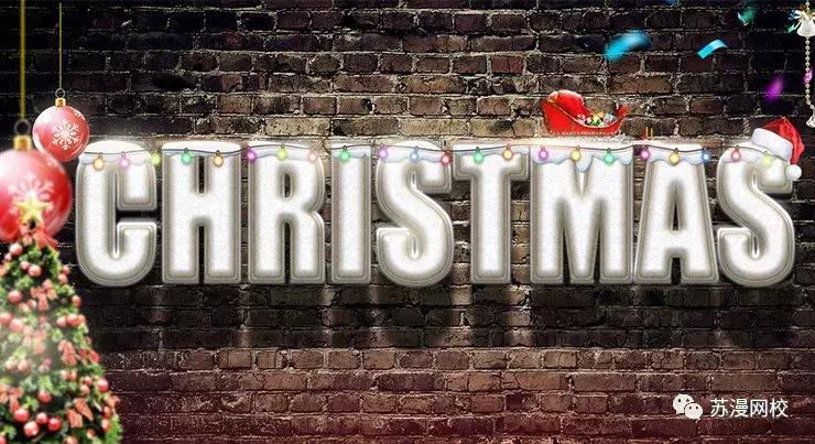 ps制作圣诞宣传卡片,ps圣诞节海报雪花效果