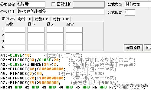 股市指标公式大全集,财务选股指标公式大全