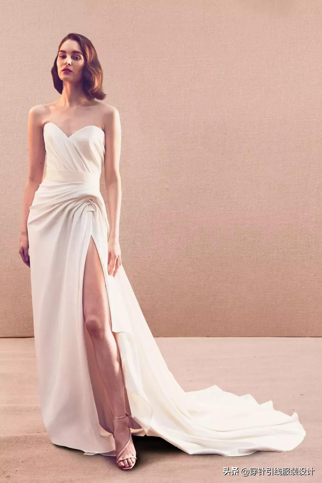 oscardelarenta婚纱走秀,婚纱欧美风秀场款