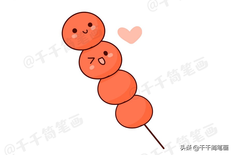 鼠年新年主题简笔画大全,鼠年元旦简笔画带颜色