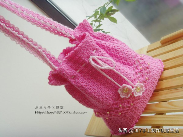 钩针编织收纳包,钩针编织一个简单的收纳篮放钥匙