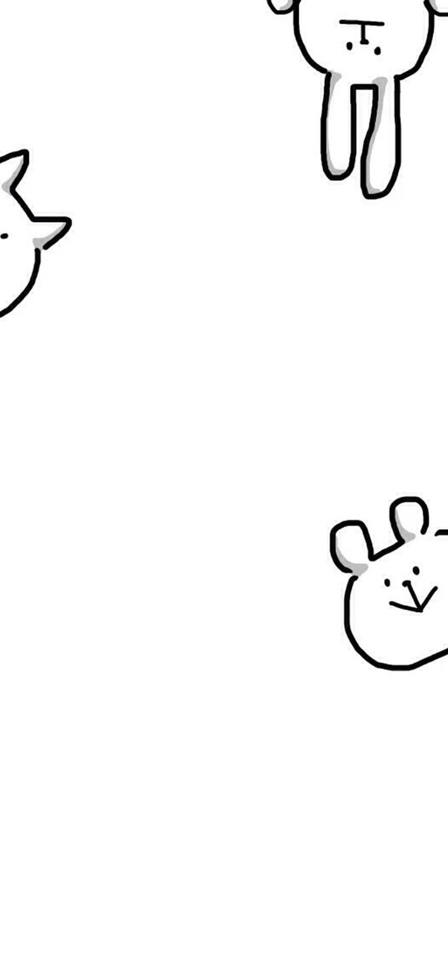 4k超清简笔画壁纸,可爱萌宠简笔画壁纸