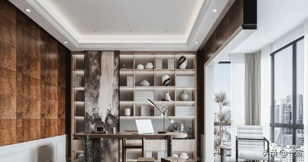 餐厅书房一体设计,书房客房一体设计