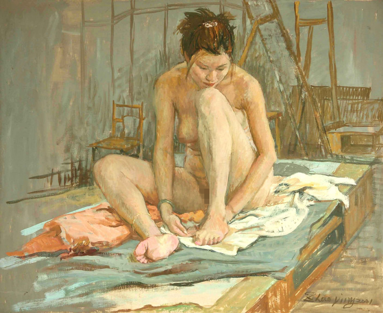 柠檬汁氤在水中　角落里美人如茵——画家赵鹰的写意油画