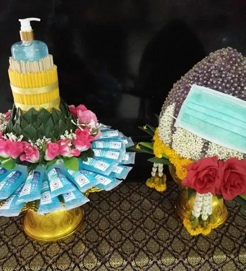 疫情之下的拜师节，泰国学生将“花盘”玩出了新花样