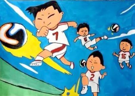 手工足球内马尔,足球diy画画