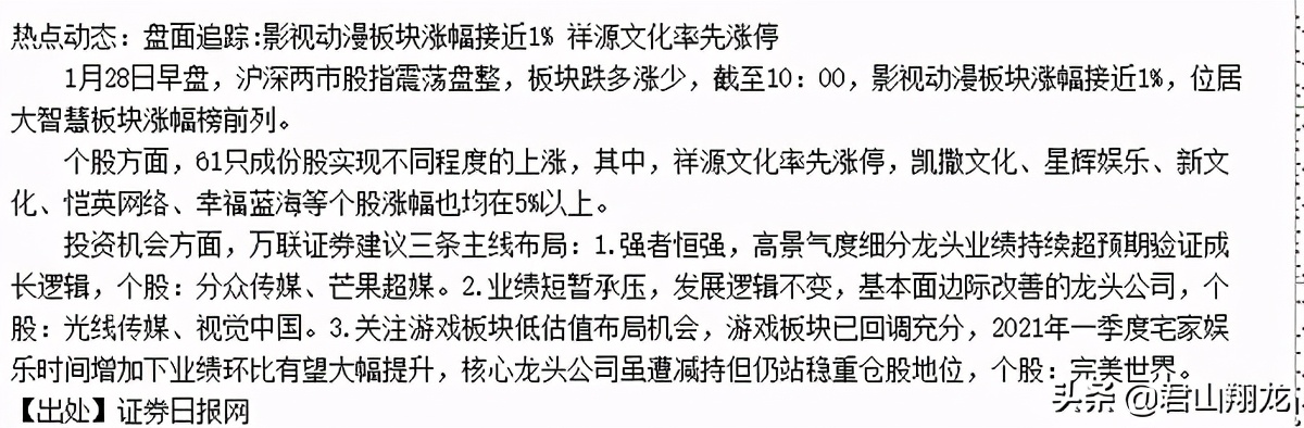 祥源文化连续五个涨停回顾