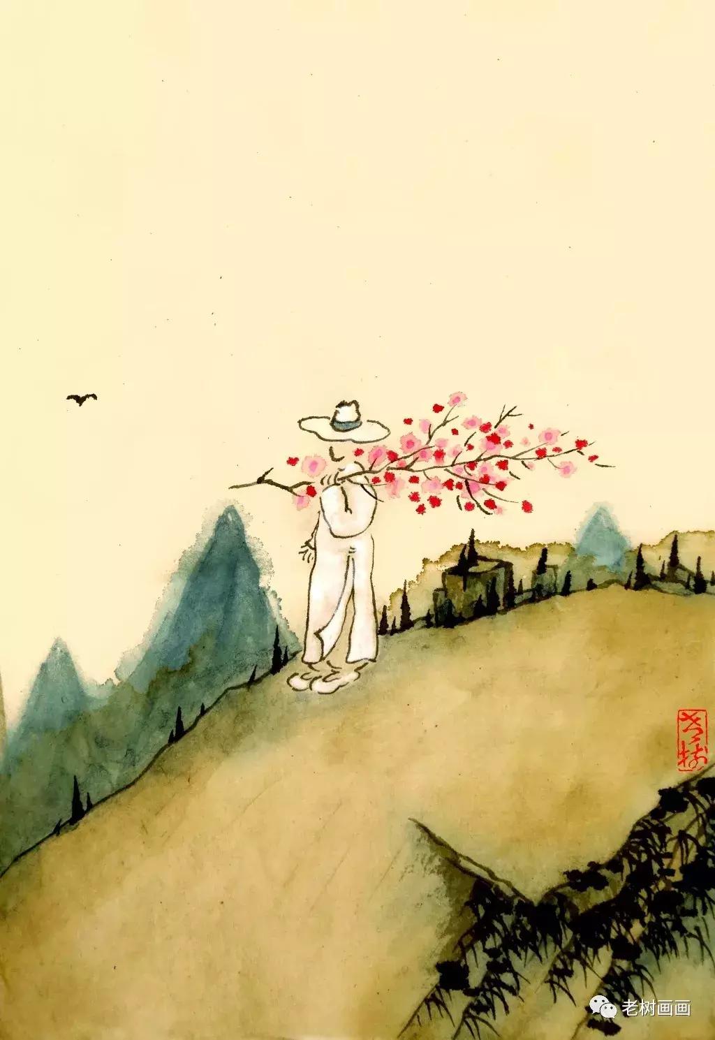 老树｜去冬约见面，今年暮春时。伊人知何处，桐花在青枝