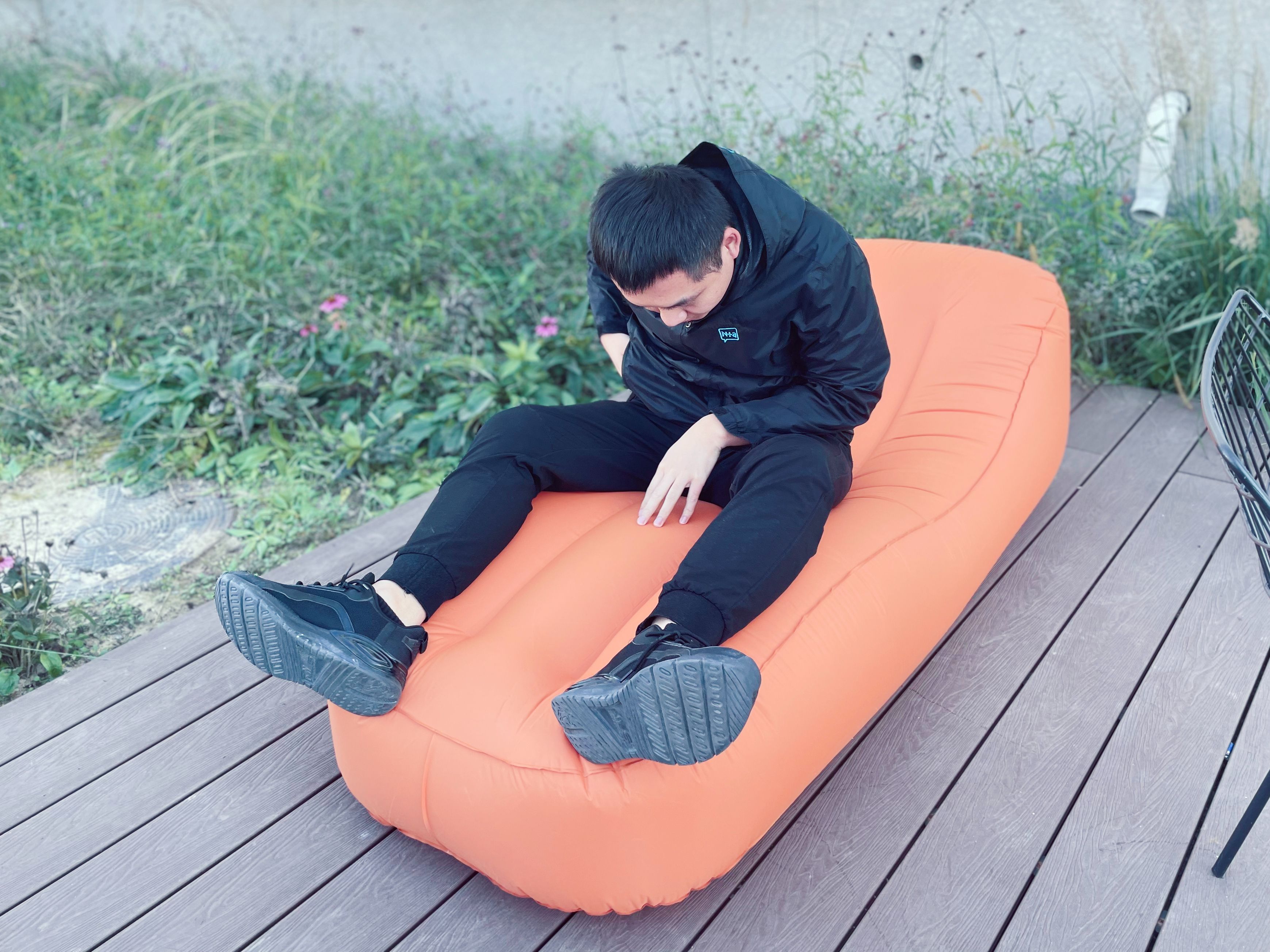 单人充气懒人床,自动充气床舒适感