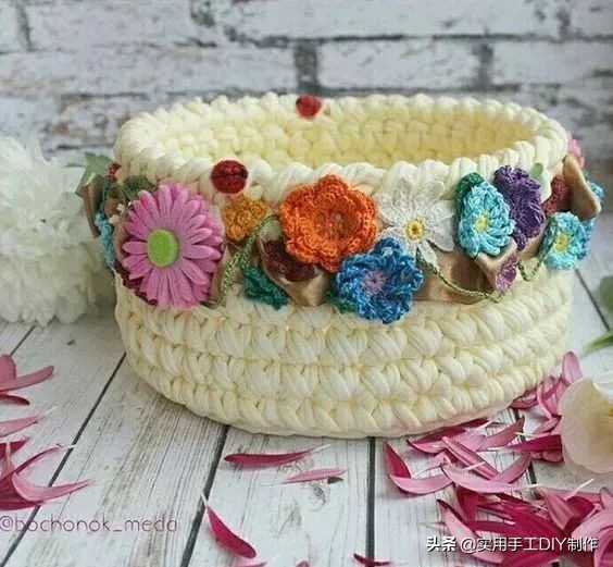 手工用绳子编织篮子简单又好看,怎样手工编篮子