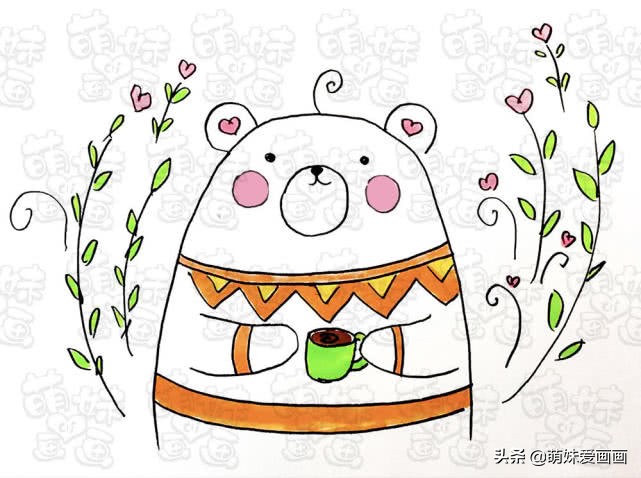 画简单的小熊简笔画,零基础学画可爱的小熊简笔画