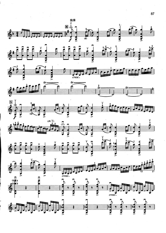 世界最著名小提琴曲目录,中国十首最美的小提琴曲