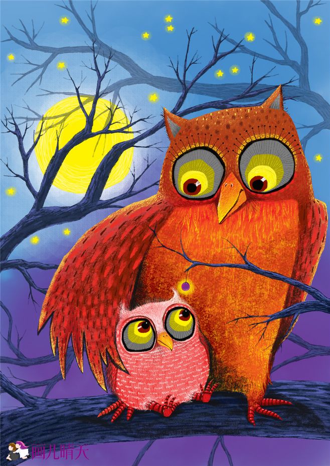 唯美插画壁纸动物,简单又漂亮的动物插画