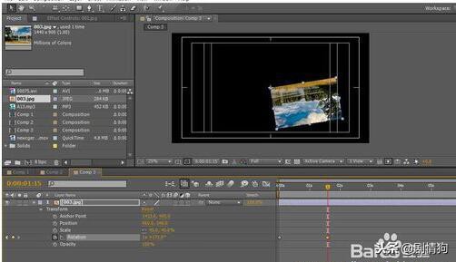 ae图形旋转转场教程,ae教程怎么让图形动起来