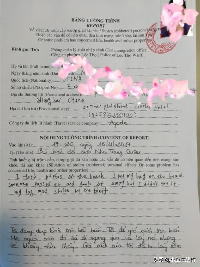 越南旅游签证丢了怎么办,越南护照丢失怎么补救