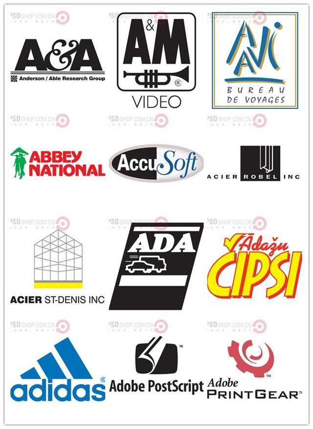 设计LOGO没灵感：免费送你100行业18888款logo素材AI+CDR+PSD格式