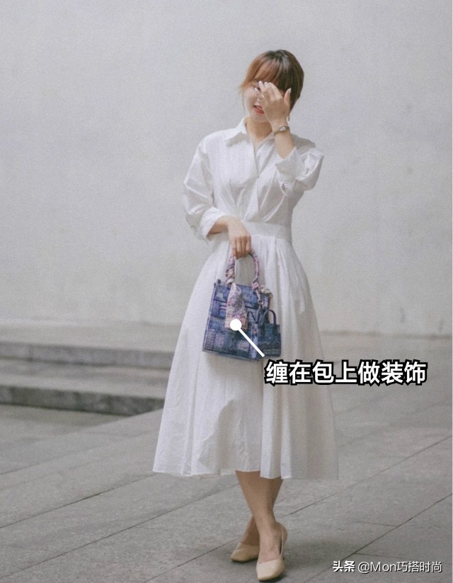 丝巾有几种戴法视频,春天的丝巾流行这样系