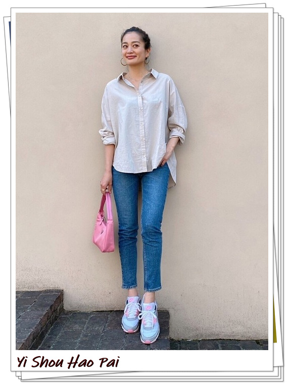 airmax配什么鞋好看,轻熟风搭配白色运动鞋