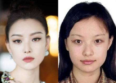 没整过容的女明星颜值对比,女星修图前后对比照