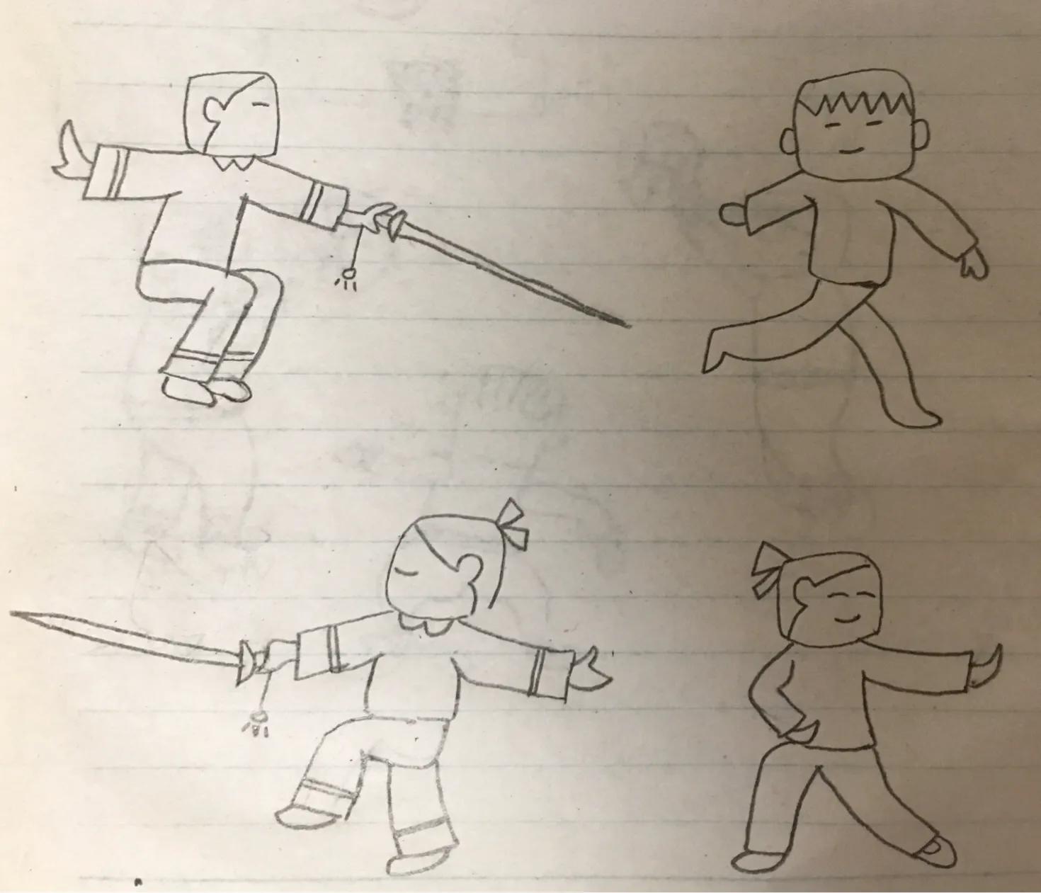 热爱运动的儿童画,女孩运动简笔画