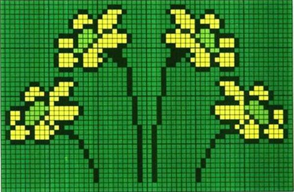 4-6岁儿童花毛衣图案大全,毛衣提花花卉图案图解