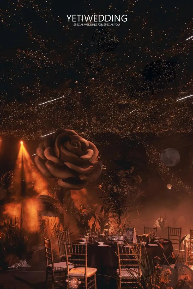 大型宇宙星空主题婚礼,一场神秘浪漫的星空主题婚礼