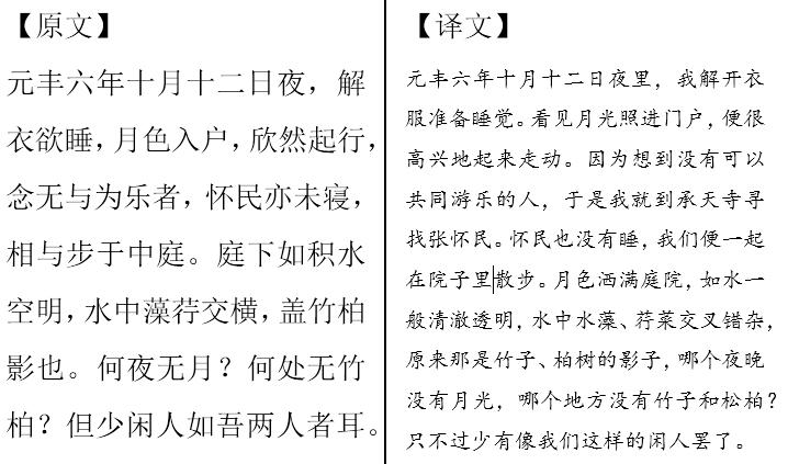 文言文现代文对照翻译排版,文言文完全解读和现代文解读