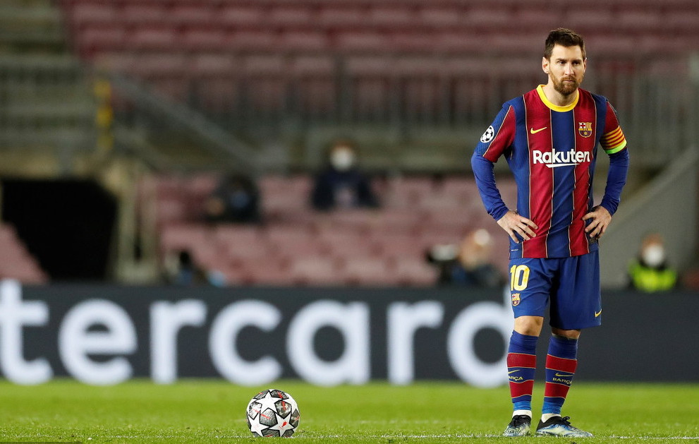 梅西丢球拼命回抢,梅西3分钟进2球尽显颓势