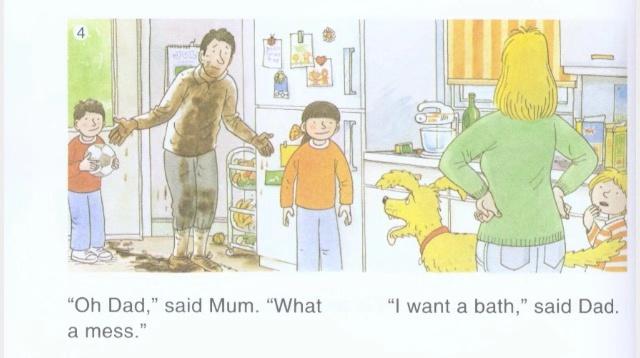 2级绘本（A）Lesson21：爸爸泡了个泥水澡，成了个大泥人