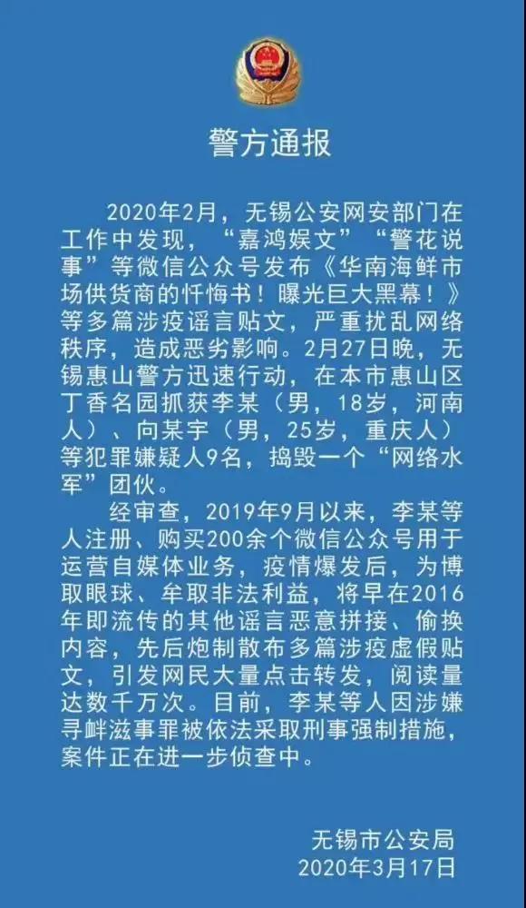 网络水军和网警,网警处罚案例