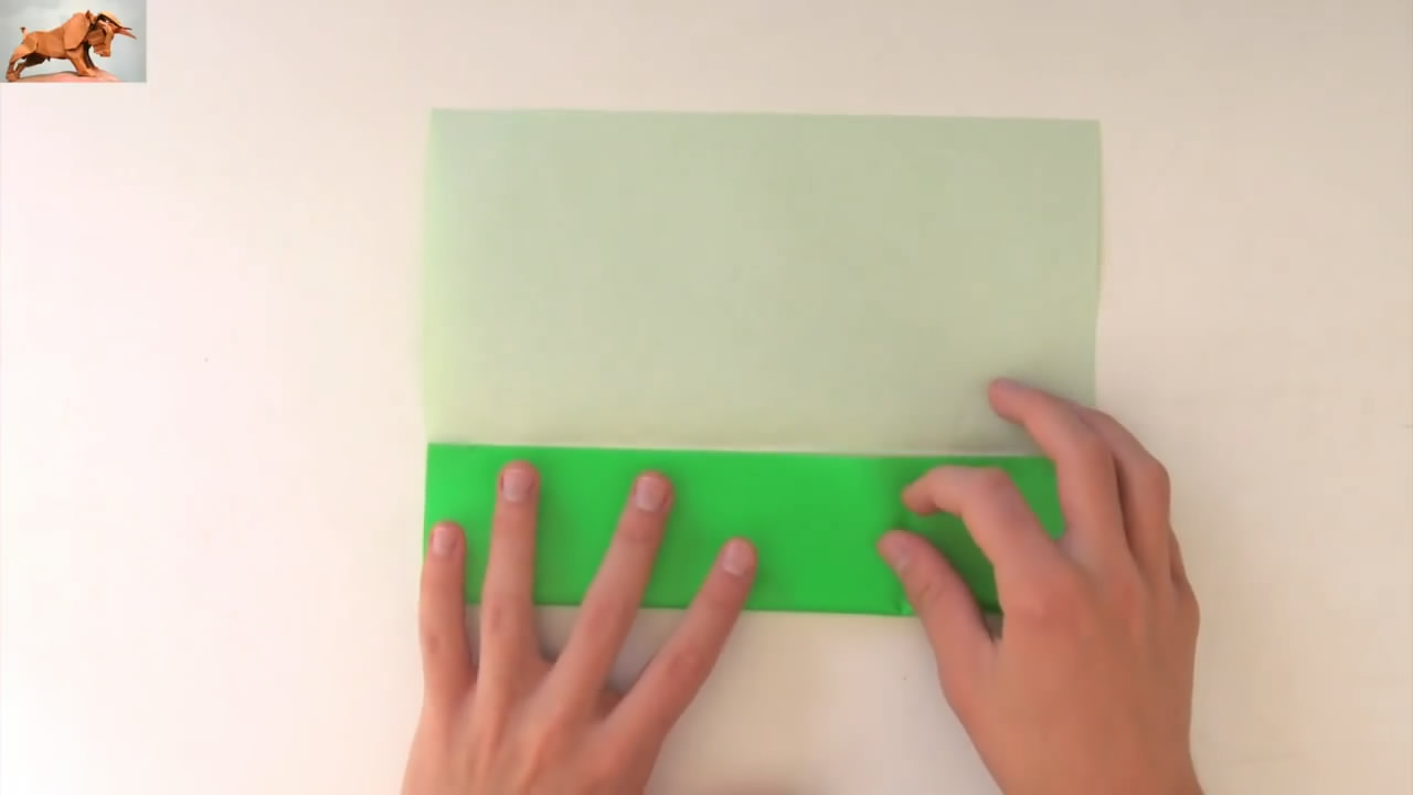 立体公牛折纸教程,凶猛公牛折纸