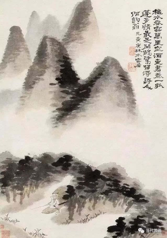 石涛山水画精品作品,石涛山水画高清大图临本