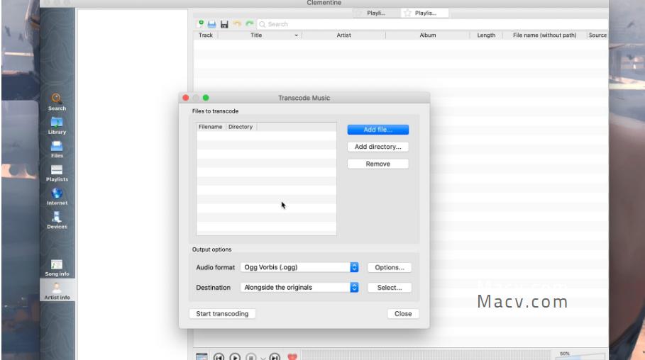 clementineforMac安装教程,多平台音乐管理*放播**软件