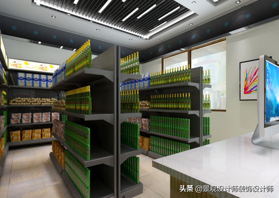 商场店铺设计案例图纸,超市设计图解大全