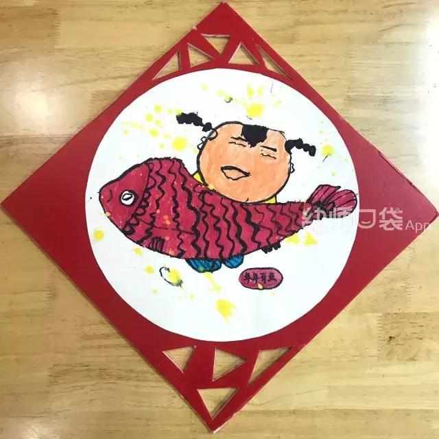 新年创意美术作品春节快乐,创意美术4-6岁新年鞭炮