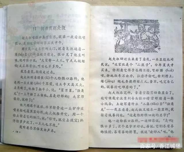 旧课本《饲养员赵大叔》图片,饲养员赵大叔是几年级课本