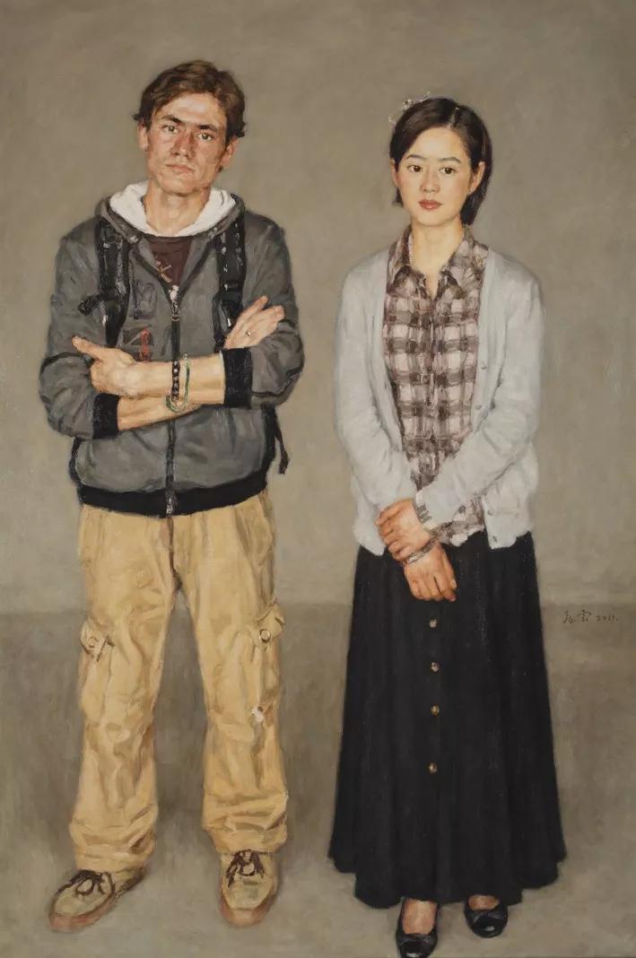 新婚作画拍卖,新婚画妻子