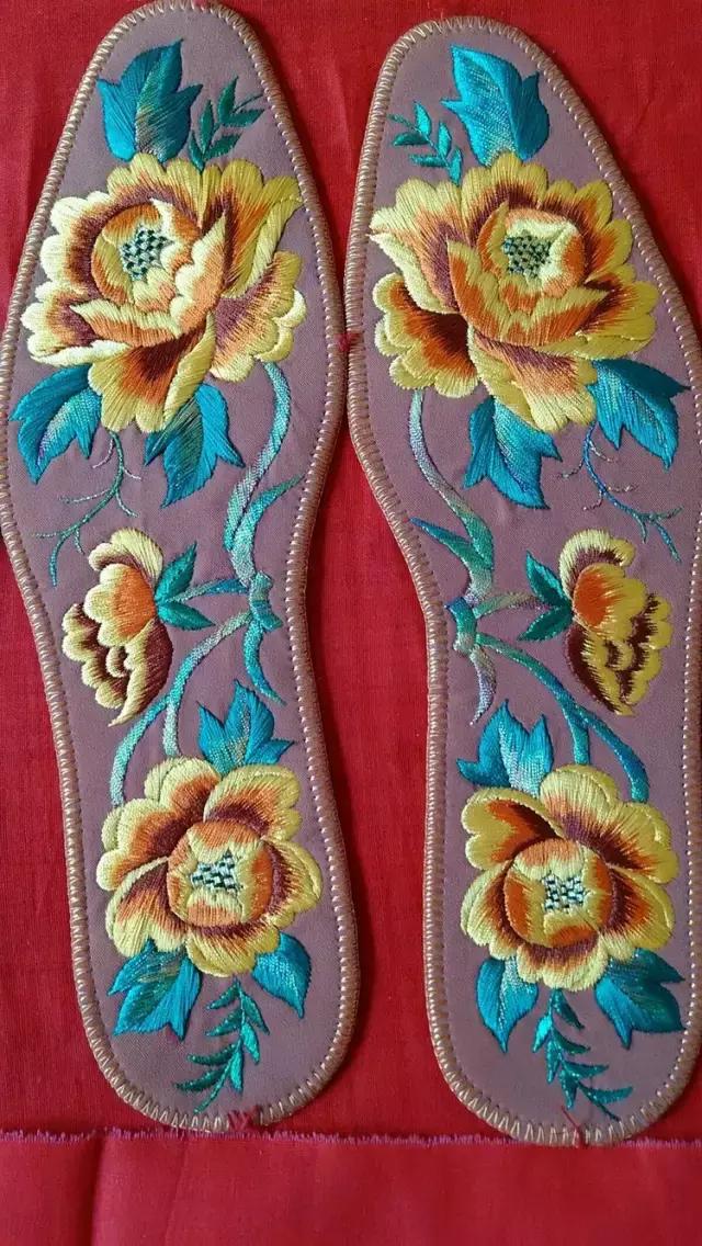 纯手工刺绣鞋垫都是什么图案,45款传统刺绣鞋垫