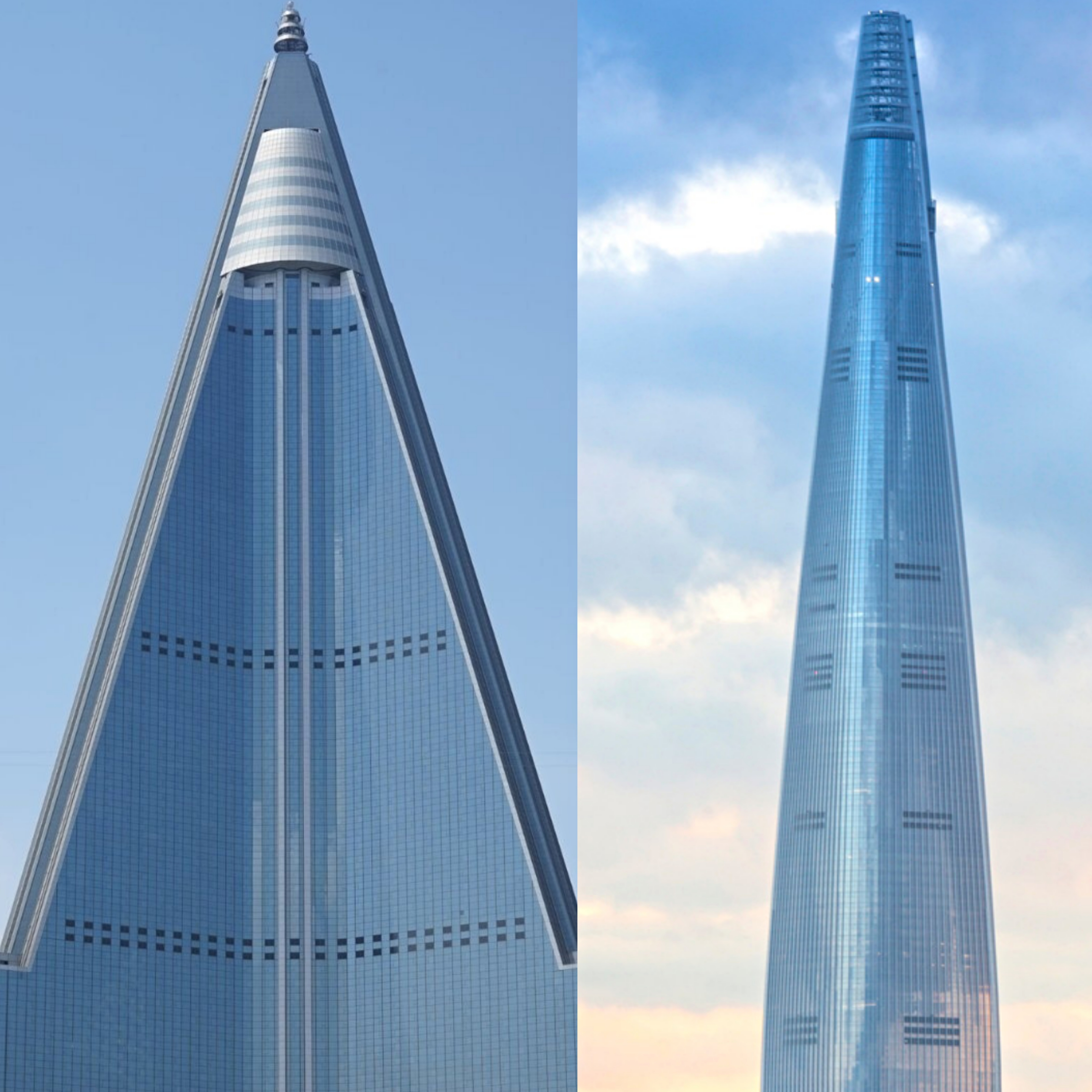 朝鲜第一高楼与韩国第一高楼,朝鲜十大高楼图片