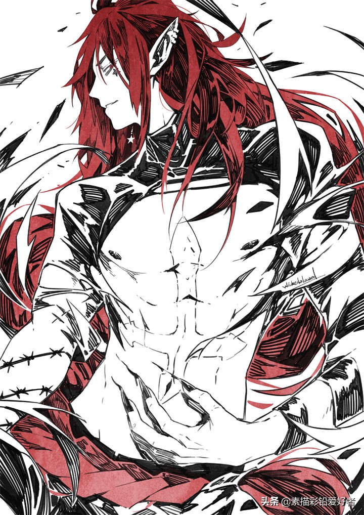 绘画素材|唯美二次元人物线稿，排线临摹练习