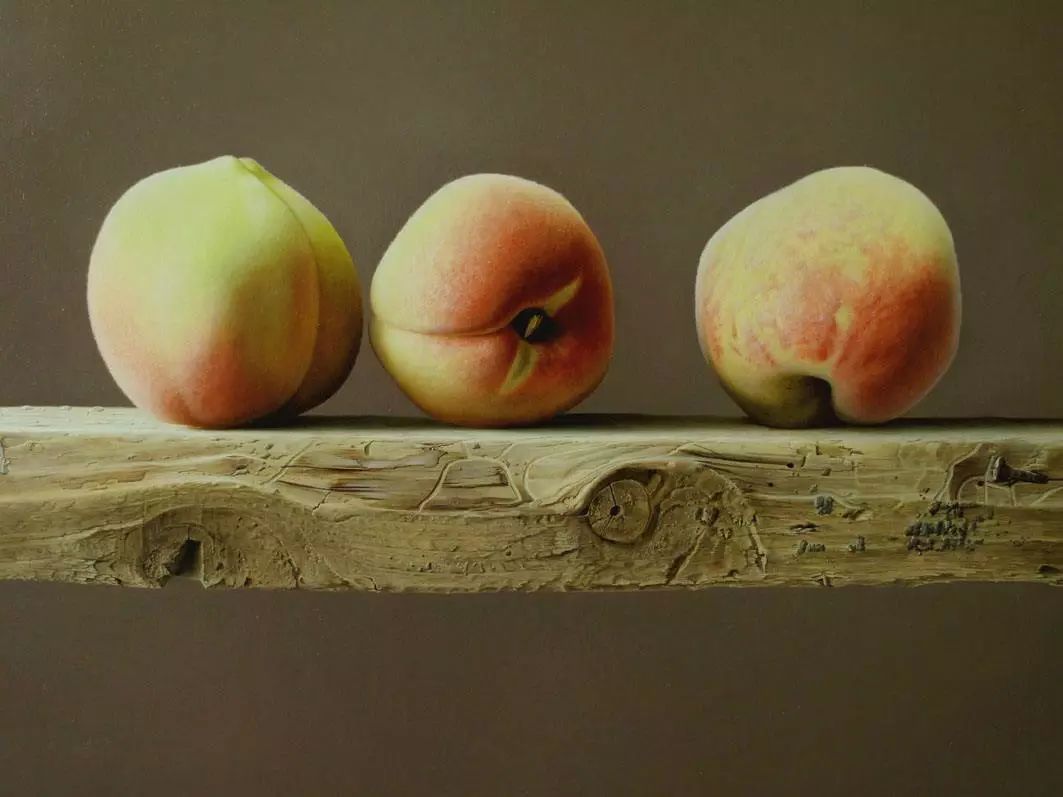 冷军画桃子图片大全,冷军画桃子放大5倍