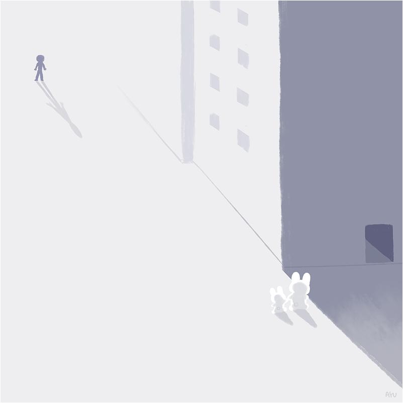 类似于粉兔兔的插画,兔耳少女插画日本