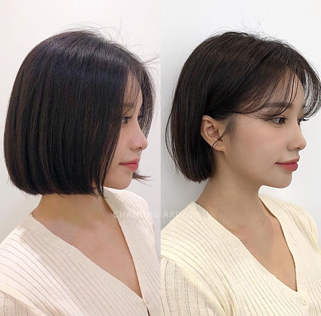 发型微整前后,发型微定型