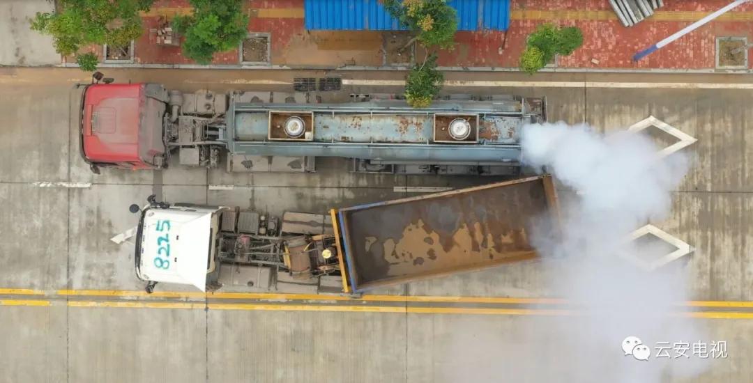 云安一辆槽罐车发生危险化学品泄漏?不要慌,这是演练