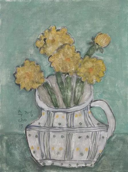 韩国女艺术家：卓秀英，画出来的雅致花草