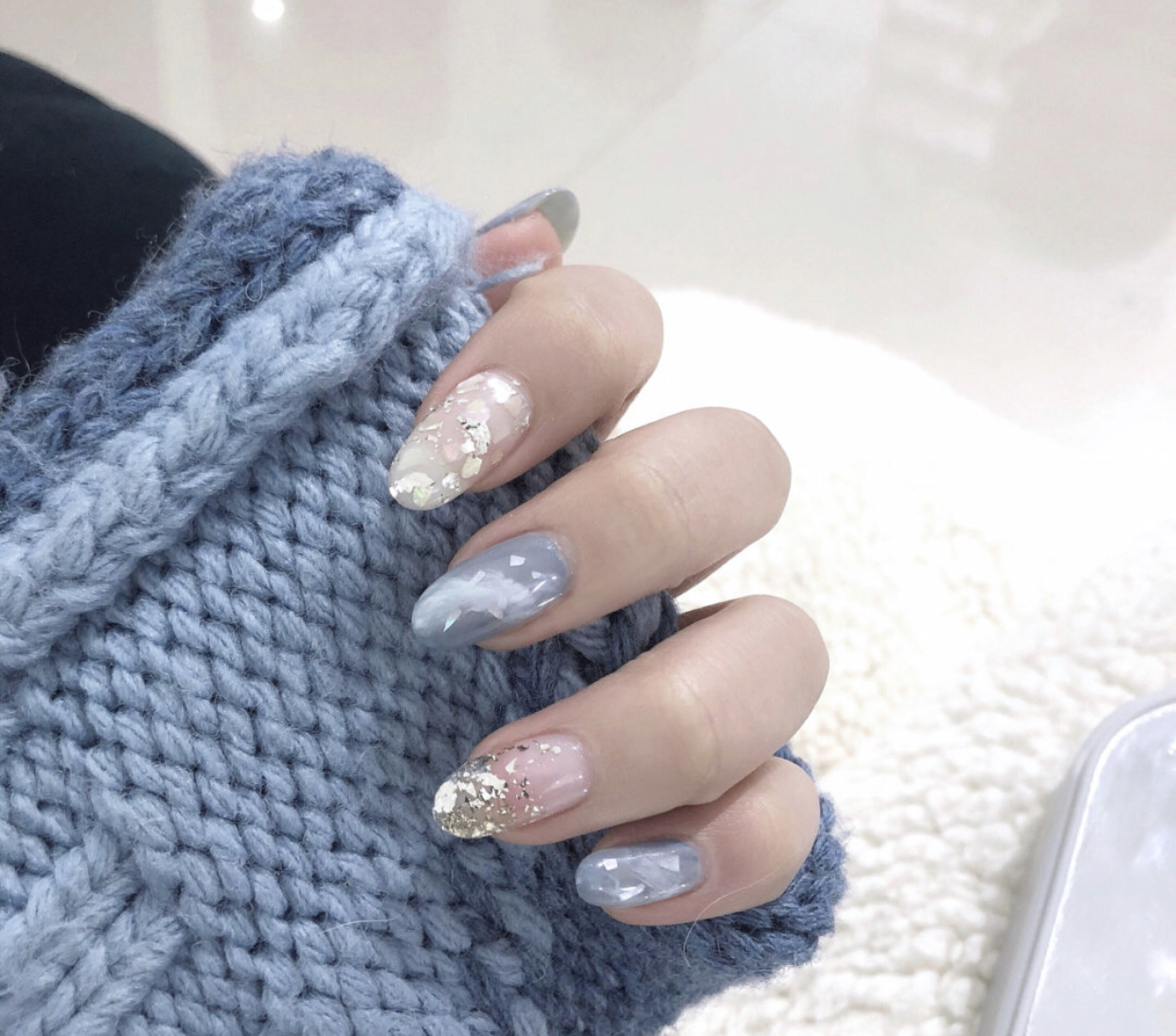 简单晕染美甲教程腮红黄皮,美甲网红款红色日系晕染